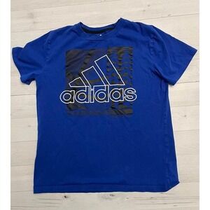 Boys Adidas‎ Blue Shirt Youth Large